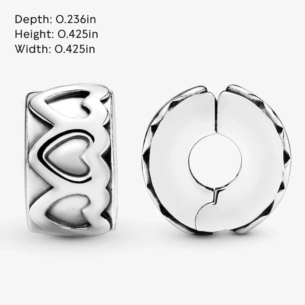 Sterling Silver Heart Charm for Moments Bracelets Gift for Her